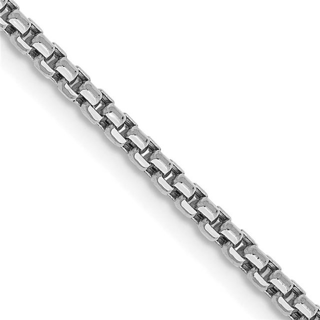 Quality Gold BC139-30 14K White Gold 1.75 mm Semi-Solid Round 30 in. Box Chain