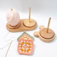 thumbnail image 4 of SIEYIO Yarn Ball Holder Wooden-Yarn Holder Dispenser Embroidery Thread Spool-Organizer, 4 of 12