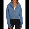 thumbnail image 1 of Sudaderas con Capucha y Cremallera para Mujer, Chaquetas, Sudaderas , Conjuntos de para Otoño, Camisetas Casuales y Cómodas Estilo Y2k, Ropa de Invierno. Azul Marino S, 1 of 9