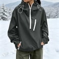 thumbnail image 5 of Tsivenald Women's Fashion Solid Color Long Sleeve Pocket Zipper Outdoor Waterproof Rain Jackets Windbreaker Coat, Gray S-2XL, 5 of 7