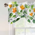 thumbnail image 5 of Flower Leaf Tie Up Valance for Windows, Spring Watercolor Floral Plant Botanical Watercolor Adjustable Rod Pocket Tie Up Valance Curtains Window Treatment for Kitchen Bathroom Bedroom 60 X 18 Inch, 5 of 9