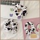 thumbnail image 5 of BRIGHTFUFU 5 piezas patrón de vaca cuerdas de pelo cola de caballo anillo de pelo elegante Scrunchy tocado femenino, 5 of 6