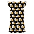 thumbnail image 4 of Yuncity Girls Halloween Dress Crew Neck Ruffle Sleeve Cute Ghost Pumpkin Print Sweet Casual Nightdress Size 3-4 Years Black, 4 of 5
