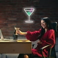 thumbnail image 6 of Xtreme Lit 10.16" x 15.35" Martini Glass LED Neon Sign, Plastic Hanging Wall Art, 6 of 8