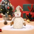 thumbnail image 5 of KIHOUT Christmas Winter Decorations, Snowman Plush Doll Ornaments, Handmade White & Gold Snowman Figurines Christmas Tree Ornaments for Xmas Party Festival Home Indoor Table Gift, 5 of 6