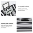 thumbnail image 3 of Xecao Black White Gray Mexican Blanket Serape Stripes Elastic Luggage Cover, with double-sided print , is perfect for travel, business, and daily use-Small, 3 of 7