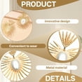 thumbnail image 4 of DESIGNICE 4 Pairs Statement Earrings for Women,Metal Plated Geometry Gold Earrings,Cool Metal Texture Chunky Gold Earrings,Style6, 4 of 7
