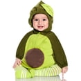 thumbnail image 2 of Baby Boy Girl Halloween Avocado Costume Velvet Fruit Hooded Romper Bodysuit Long Sleeves Hoodie Jumpsuits Cute Fall Outfits, 2 of 8