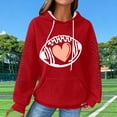 thumbnail image 4 of Camisas de Manga Larga Casual de las Mujeres Impresión No Estructurada Bolsillo Sudadera con Capucha para la Moda de Verano de Primavera, 4 of 5