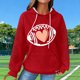 thumbnail image 2 of Camisas de Manga Larga Casual de las Mujeres Impresión No Estructurada Bolsillo Sudadera con Capucha para la Moda de Verano de Primavera, 2 of 5