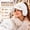 White, variant on Knit Visor Beanie for Women Ponytail Winter Hat with Brim Ear Flaps Plush Trim Open Top Knitted Baseball Cap