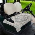 thumbnail image 2 of Golf Cart Seat Covers for 2 Seater,Beige Boho Floral Microfiber Cart Seat Towel Blanket,Medieval Vintage Ethnic Flower Abstract Absorbent NonSlip Bench Seats Protector for Golf Course 51"x31", 2 of 9