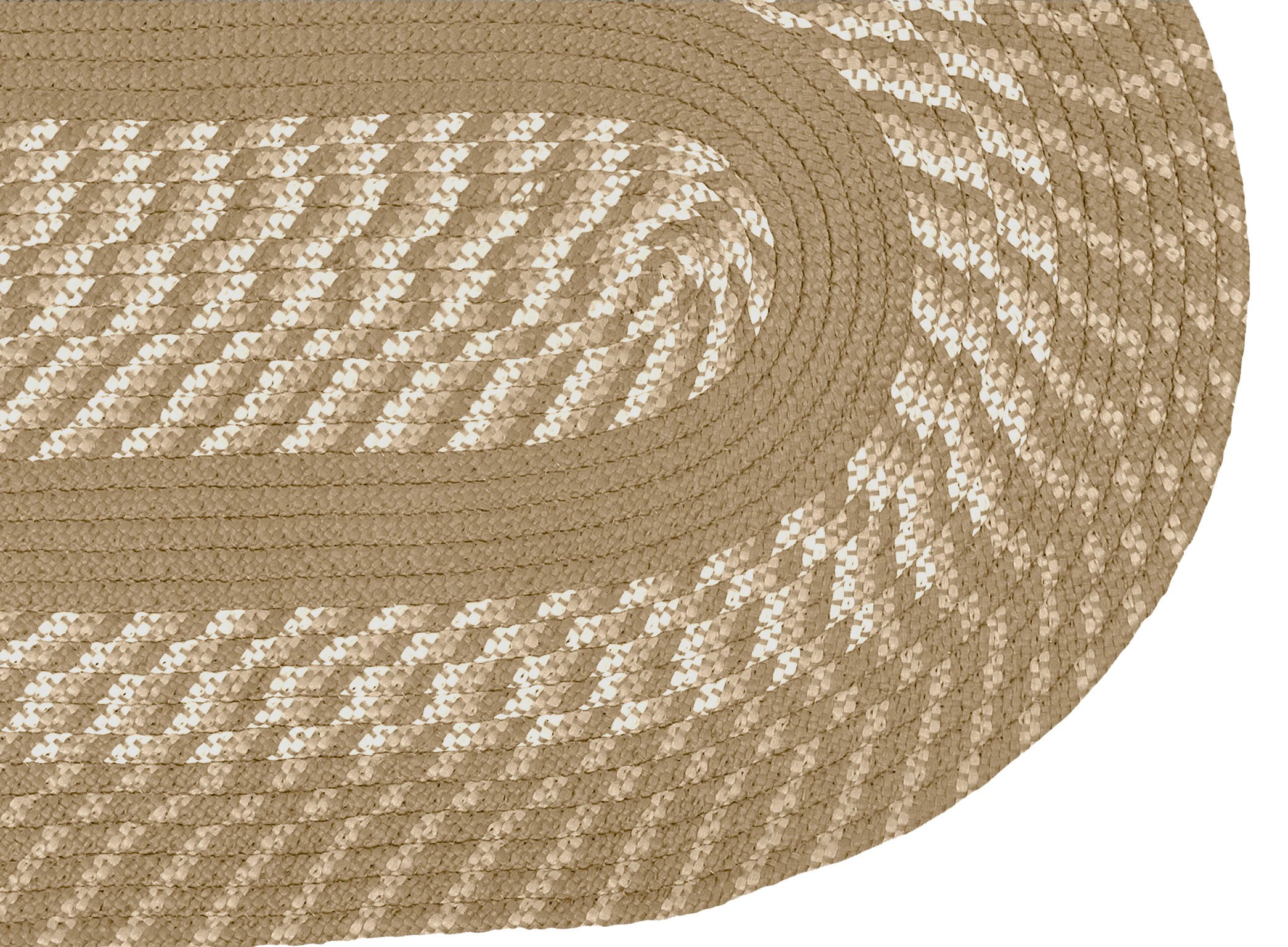 Better Trends Newport Braided Rug 20" X 48" X 48" Tan Striped