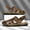 Brown, variant on Vintage Handmade All-Around Edge Men'S Beach Sandals, New for Summer, Featuring a Distressed Look, Metal Snap Buckle, And Back Strap, Suitable for Both Home And Outdoor Driving Leisure