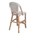 thumbnail image 5 of Home Square 25.5" Rattan Bistro Counter Stool in White - Set of 2, 5 of 6