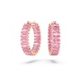 thumbnail image 1 of Pendientes de aro Swarovski Matrix con cristales rosas en oro rosa, 1 of 4
