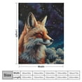 thumbnail image 4 of Shiartex Fox Blanket, Red Fox in Magic Space Universe Galaxy Print Blanket for Bed Couch,Foxes Throw Blanket for Men, Women, and, Kids - Super Soft Blanket Throw, 4 of 6