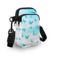 thumbnail image 3 of HELLHERO Beach Butterfly Pattern Cross Body Purse Polyester Adjustable Strap for Outdoor Holiday Travel Women, 3 of 7