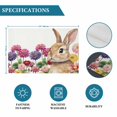 thumbnail image 6 of Easter Bunny Placemats Set of 8, Spring Colorful Daisy Flowers Rabbit Rustic Placemats for Dining Table, Place Mats for Kitchen Tabletop, Waterproof Wipeable Dining Table Mats Set, 6 of 9