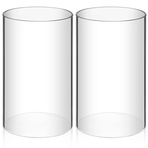 2 piezas de vela transparente cubre candelabros de escritorio Accesorios para velas del hogar