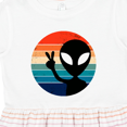thumbnail image 4 of Inktastic Retro Alien Girls Toddler Dress, 4 of 5