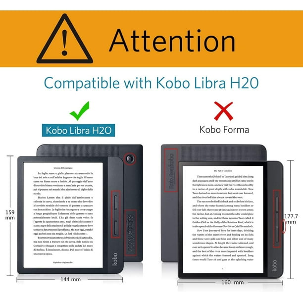 KIMATOT Kobo Libra 2 Case - Smart Cover en cuir PU de qualité
