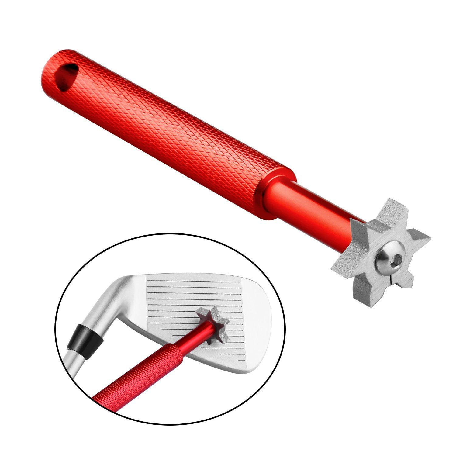 Golf Club Groove Sharpener Tool with 6 Cutters Golf Accessories for