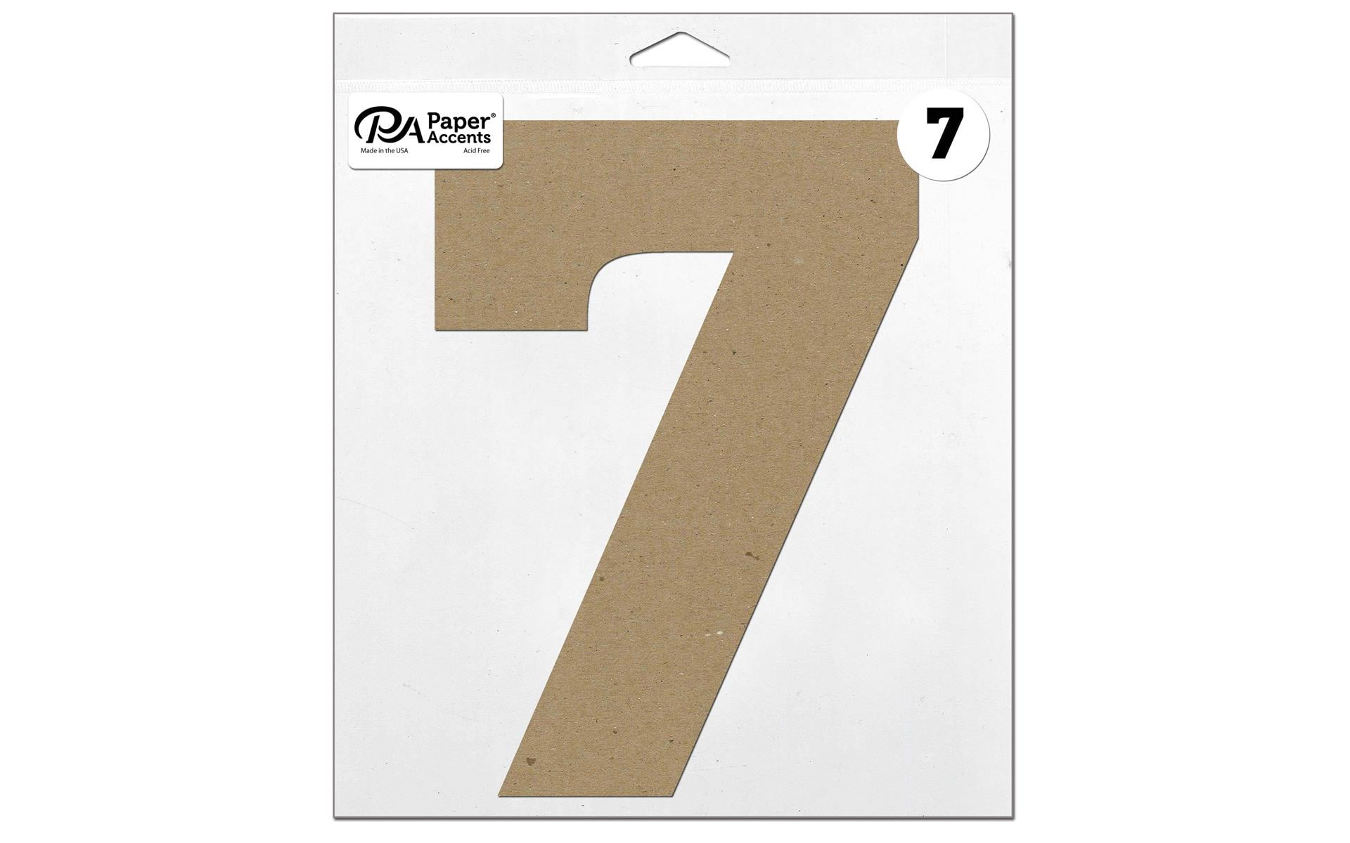 Chipboard Number 11" 7 1pc Natural