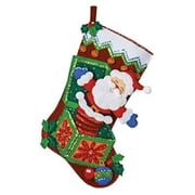 Pop-Up Santa Stocking Felt Applique Kit