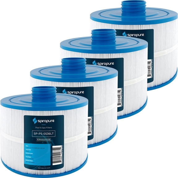 SpiroPure Replacement for Bullfrog Spa Filter PBF36 Wellspring 10-2870 Pleatco PBF36-M Unicel 8CH-951 Bullfrog 35 Spa Pool Cartridge (SAE Long Thread Version) (Case of 4)