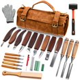 thumbnail image 1 of Kit de talla de madera SAKERNEO de 25 piezas con bolsa de cuero, 1 of 7