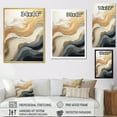 thumbnail image 4 of Designart "Fusion Of Coastal Waves In White And Blue" Abstract Shapes Floater Framed Canvas Art Print, 4 of 5