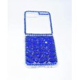 thumbnail image 3 of Case for Galaxy Z Flip 6,Galaxy Z Flip 6 5G Case,3D Handmade Sparkle Stunning Stones Crystal Diamond Bling Glitter Phone Case for Samsung Galaxy Z Flip 6 5G (2024) (Full Blue), 3 of 8