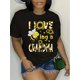 thumbnail image 1 of Camiseta con estampado de abeja y letras, manga corta informal para primavera y verano, para mujer, para adultos, hombres, mujeres, adolescentes, jóvenes., 1 of 4