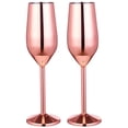 thumbnail image 1 of Flûtes à Champagne, Ensemble de 2, Coupes à Champagne en Acier Inoxydable Incassables pour Usage Intérieur et Extérieur, 1 of 5