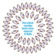 thumbnail image 4 of Uxcell Marquise Gems, 40 Pcs 15x7mm Acrílico Rhinestones Plano Espalda Navette Ojo de Caballo Cristales, AB Púrpura, 4 of 7