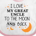 thumbnail image 4 of Inktastic I Love My Great Uncle to the Moon and Back Boys or Girls Baby Bib, 4 of 4