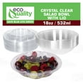 thumbnail image 4 of [25 PACK] 18oz Clear Disposable Salad Bowls with Lids - Clear Plastic Disposable Salad Containers for Lunch To-Go, Salads, Fruits, Airtight, Leak Proof, Fresh, Meal Prep | Rose Bowl Container (18 OZ), 4 of 8