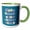 Green/White, variant on 3drose, Bloom Outside Your Comfort Zone Aesthetic Quotes, 11oz Two-tone Blue Mug
