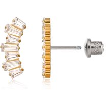 Limerencia Hypoallergenic Titanium F136 Screw In Flat Back Earrings Implant Grade G23 Tragus Helix Cartilage 20G Piercing for Women's Sensitive Ears