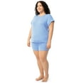 thumbnail image 4 of Fruit of the Loom Women's Dolman Top & Short Pajama Set, Sizes S-4X, 4 of 11