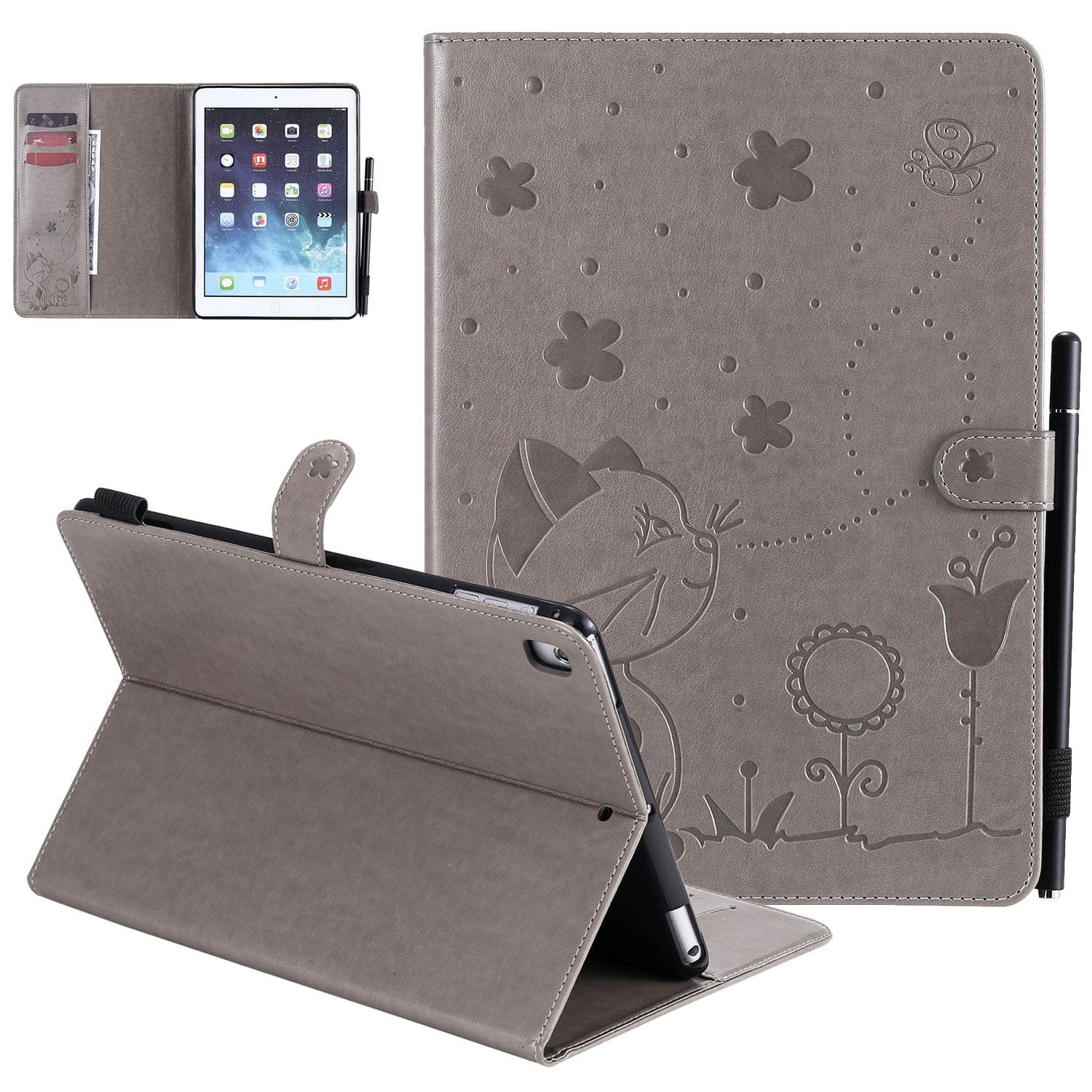 LUXURY Custodia Tablet per Apple iPad Air 2 Custodia Cover Case Stand Rosa 
