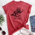 thumbnail image 2 of Racc & Roll Shirt, Unisex Women's Men's Shirt, Raccoon Shirt, Funny Raccoon Graphic Clever Raccoon T-shirt, Heather Red, 3X-Large, 2 of 6