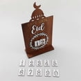 thumbnail image 2 of Countdown Calendar Eid Al-Fitr Desktop Ornament Calendar Days Till Eid Al-Fitr Countdown Decorations Wooden Farmhouse-A, 2 of 5