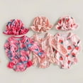 thumbnail image 2 of Gupgi Baby Girl Swimsuits Rash Guard Long Sleeve Floral Printed One Piece Swimwear with Hat, 2 of 9