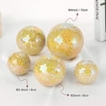 thumbnail image 5 of Uxcell 3-Pack Decorative Ball for Bowls, 3 Inch Mosaic Glass Balls Decorative Glass Orbs for Home Decor/Dining Tables [Yellow], 5 of 7
