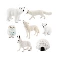 thumbnail image 3 of Juego de animales Polares para niños, artesanías en miniatura hechas a mano, juguete educativo, regalo de cumpleaños, adorno, escena de patio de, 3 of 8