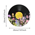 thumbnail image 2 of European And American Round Retro Records, Art Acoustic Panels, Wall Decorations, Flower Art Decor Sound Absorbing Panels for Studio Home Office, 2 of 2
