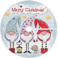 thumbnail image 1 of ZHANZZK Three Cute Gnomes Christmas Xmas Christmas Tree Skirt Stand Mat for Holiday Party Decoration Indoor Outdoor 48 inches, 1 of 6