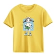 thumbnail image 6 of HADST Girls' Cute Print T-Shirts, Short Sleeve Crew Neck Casual Tops with Cartoon Graphic, Summer Tees for Daily Wear, 6 of 6
